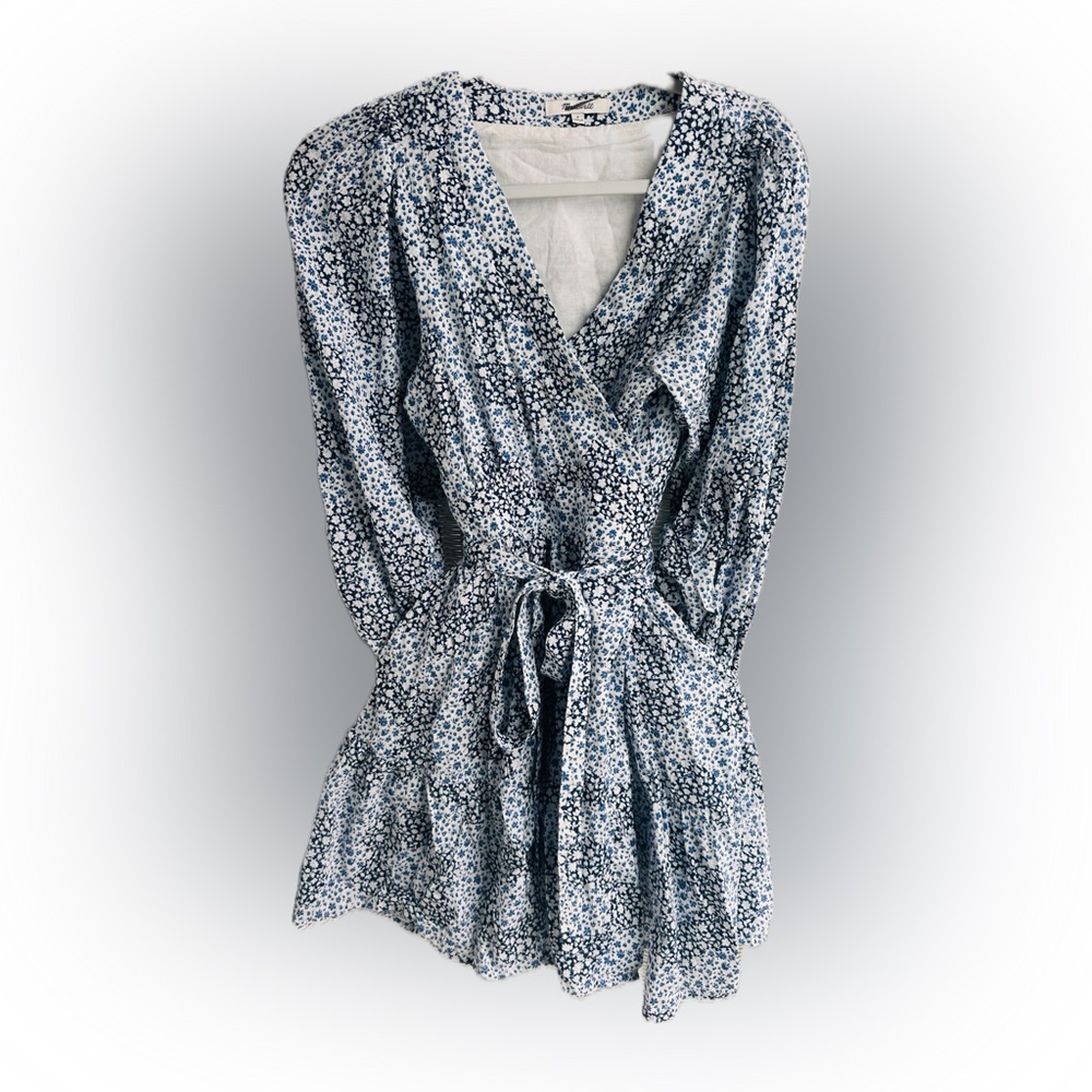 MADEWELL 🩵floral print wrap dress with pockets